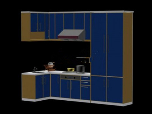 Blue cabinets 3d model