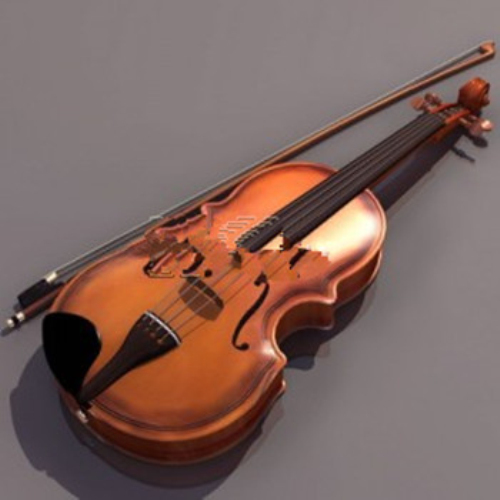 3d model of high-grade violin