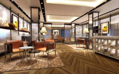 Elegant tea room 3d model