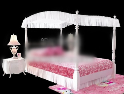 Little princess bed 3d model