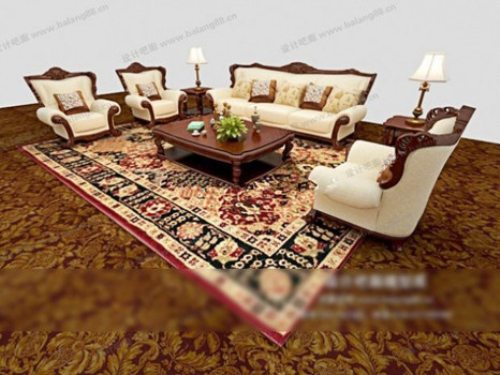 Modern and stylish sofa 3d model