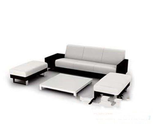 Modern black and white sofa model