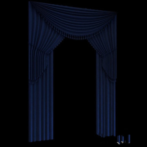 Love the blue curtain 3d model