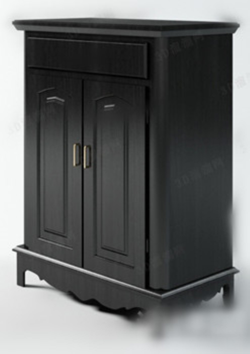 Black textured cabinet 3d model
