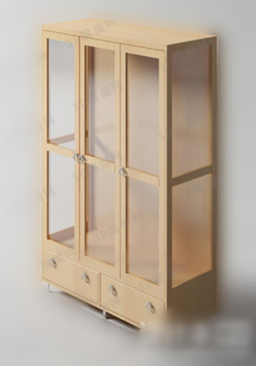 Good solid wood wardrobe 3d model