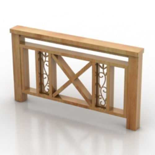Wooden fence model