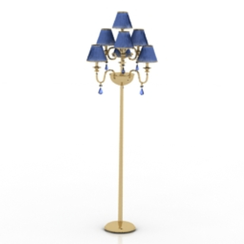 Noble blue floor lamp 3d model