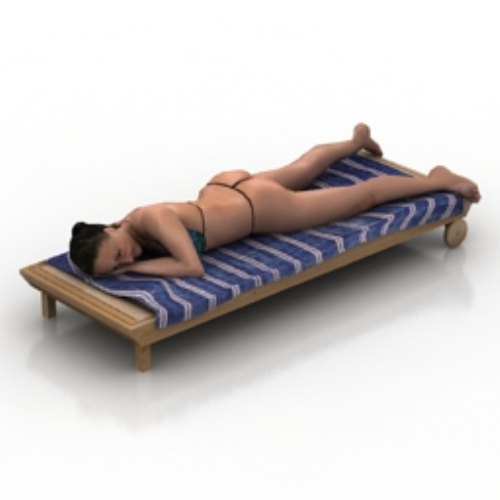 woman sunbathing models