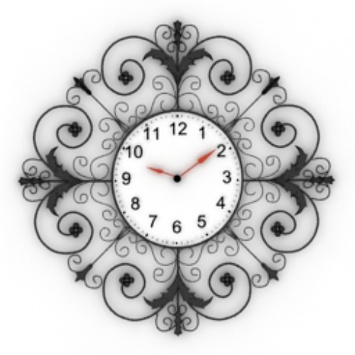 Delicate floral frame clock model