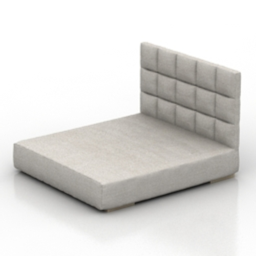 simple gray bed model