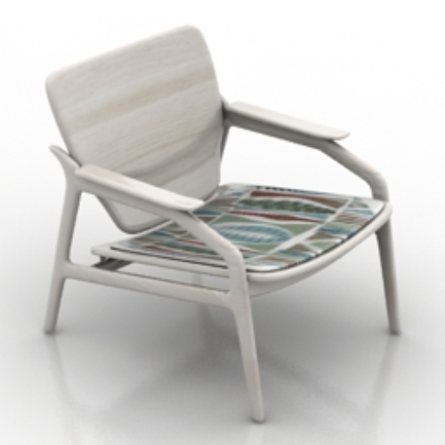 white worn chair model