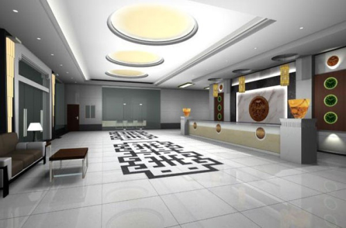 Bright hall 3d models