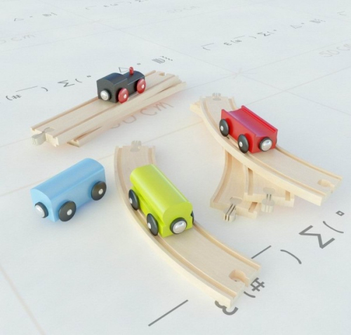 3d model toy train tracks