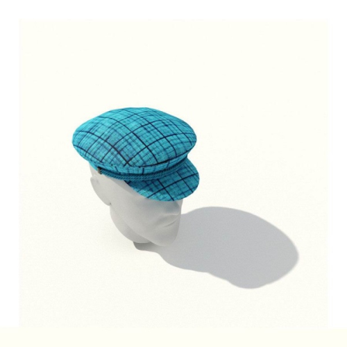 3d model blue hat