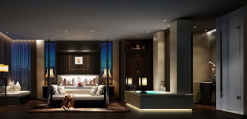 dark classical bedroom 3d models