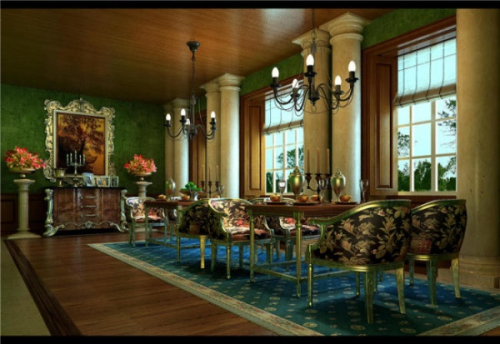 colorful restaurant 3d models