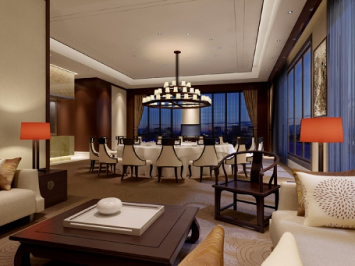 3d model of Chinese hotel packages