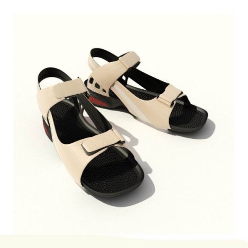 Flat bottomed sandals 3D model