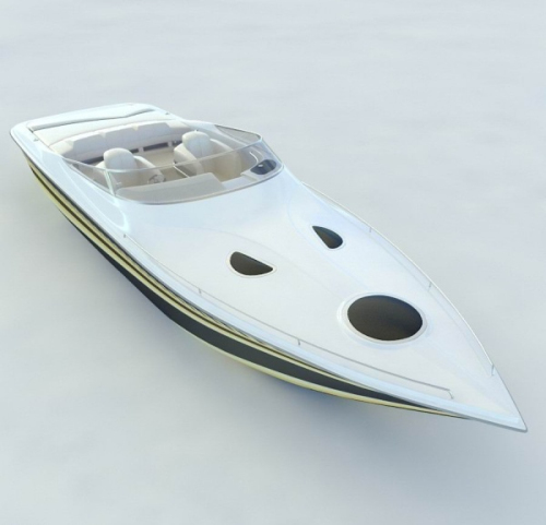 A yacht 3D model