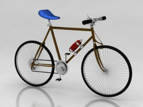 Recoilless single bike 3D model