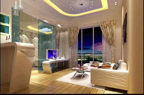 Modern, stylish apartment living room 3D model