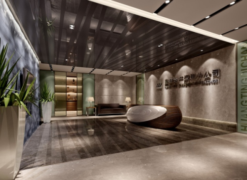 Company reception hall 3d model