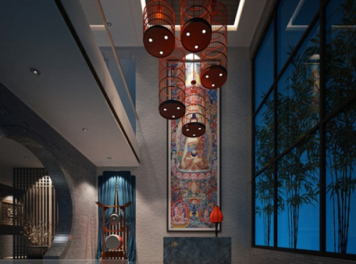 Tibetan characteristics entrance 3D model