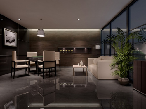 Modern and comfortable living room mahjong table 3d model