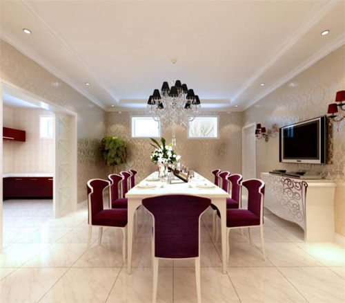 Gorgeous restaurant 3D model with TV