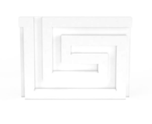 White plaster component model