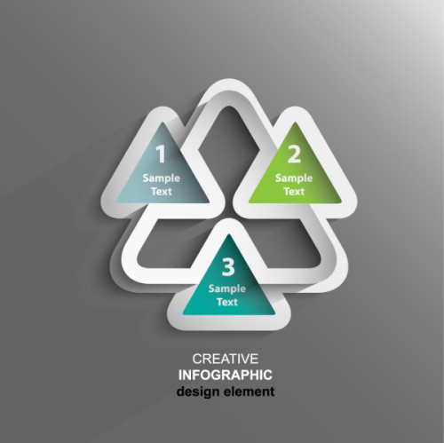 Creative triangle business icon vector material