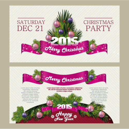 2015 Christmas party poster vector material