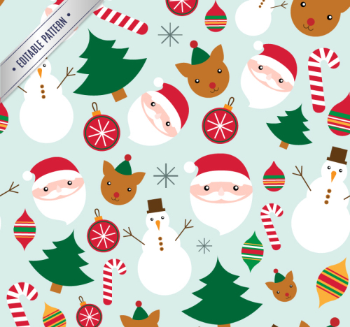 Christmas seamless background design element vector material