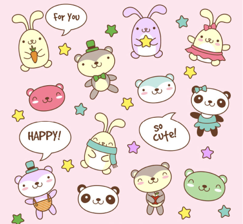 12 Cartoon element vector material