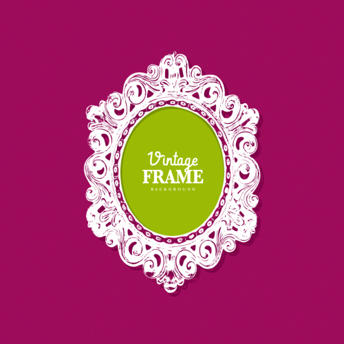 Vintage decorative frame background pattern vector material