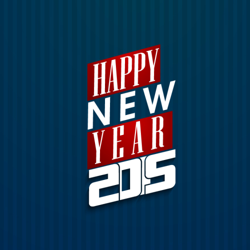 Happy New Year 2015 WordArt vector material