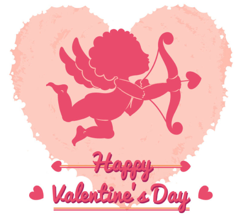 Valentine Cupid archery vector material