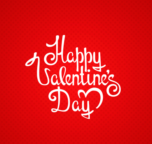 Happy Valentine's Day WordArt vector material