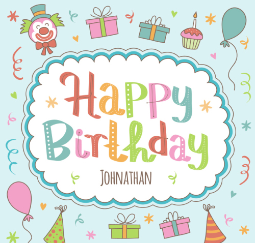 Color birthday poster vector material