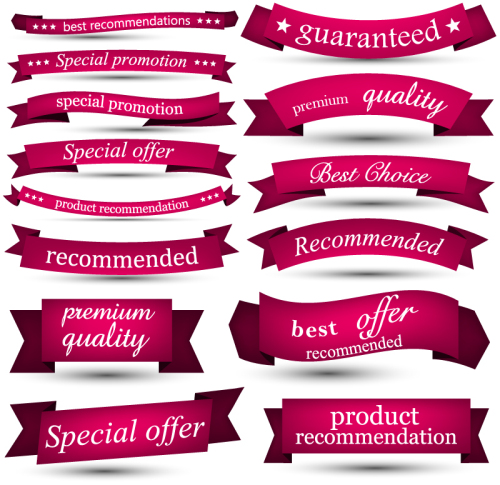 14 beautifully designed promotional banners vector material