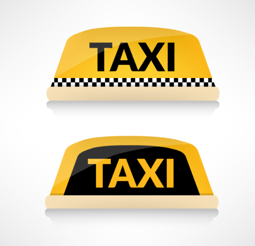 2 taxi top box vector material