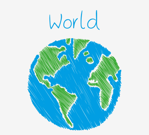 Painted Blue Earth vector material