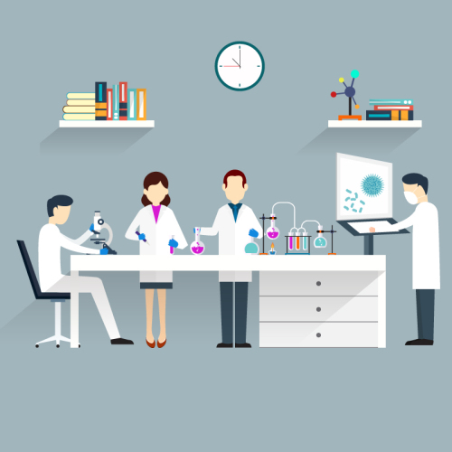 Science Laboratory illustrator vector material