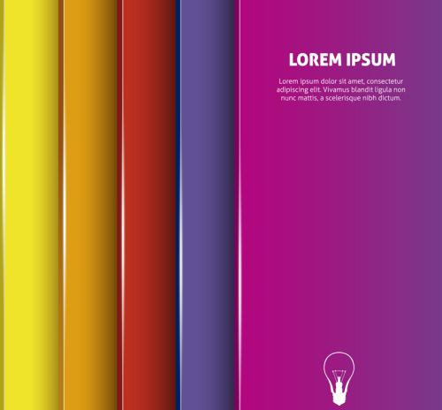 Stack of colored paper background vector