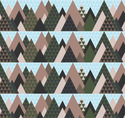 Abstract seamless background vector mountains peaks