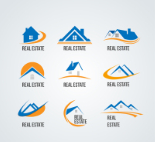 9 Blue vector real estate logo