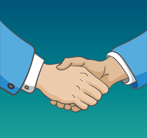 Handshake arm design vector material
