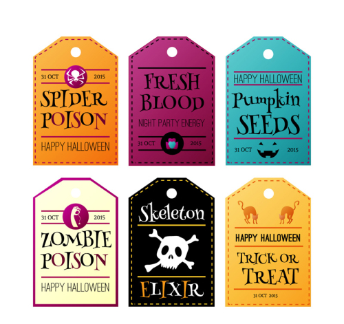 6 color logo Vector Halloween party