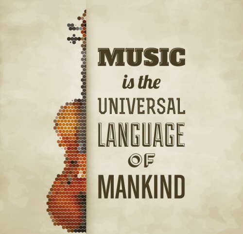 Vintage cello poster vector material