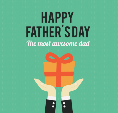 Father's Day Gift Greeting Cards Vector material